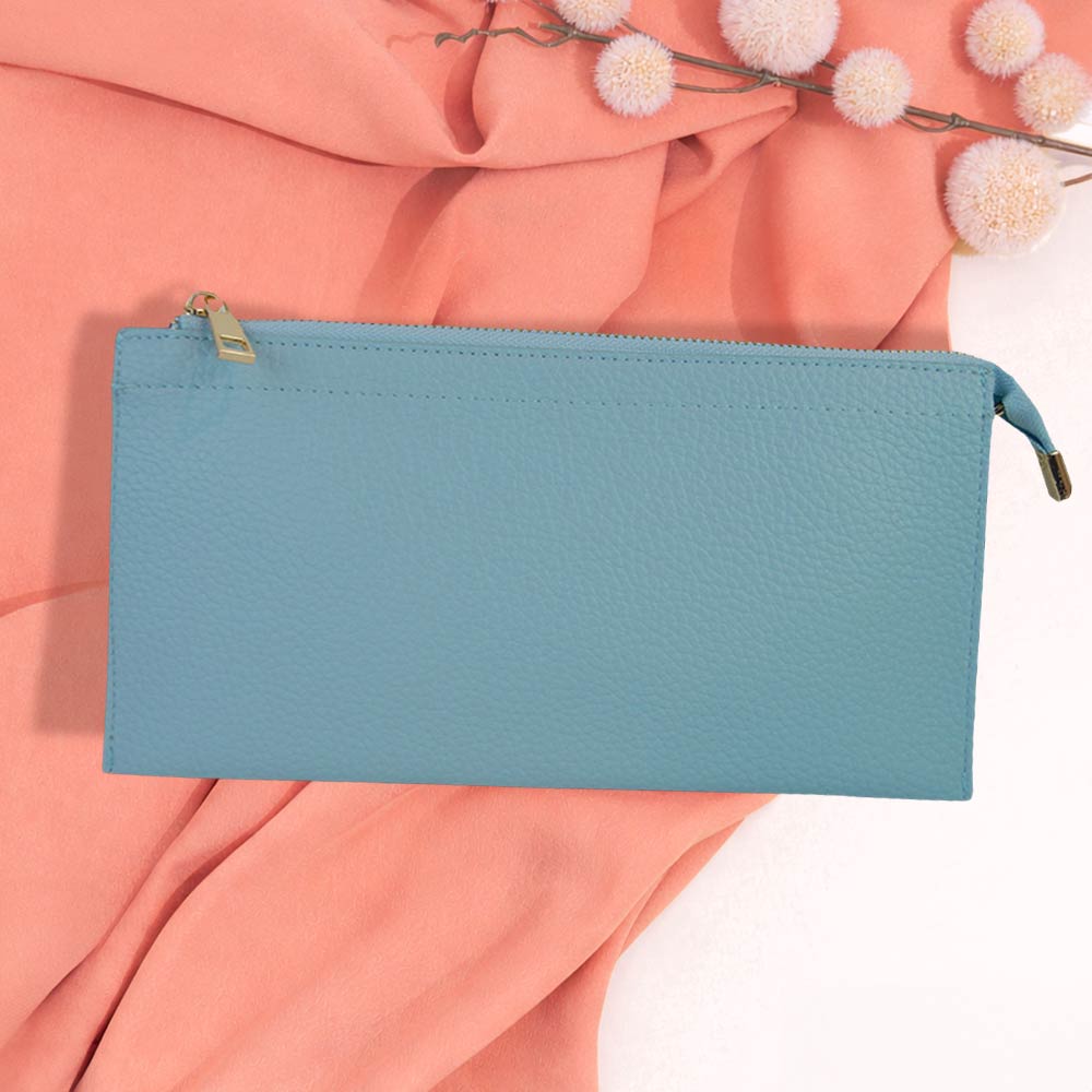 Faux Leather Slim Wallet Crossbody Bag