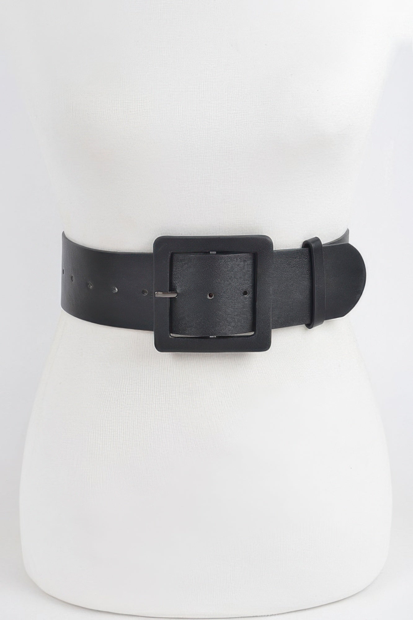 Faux Leather Wide Waist Belt