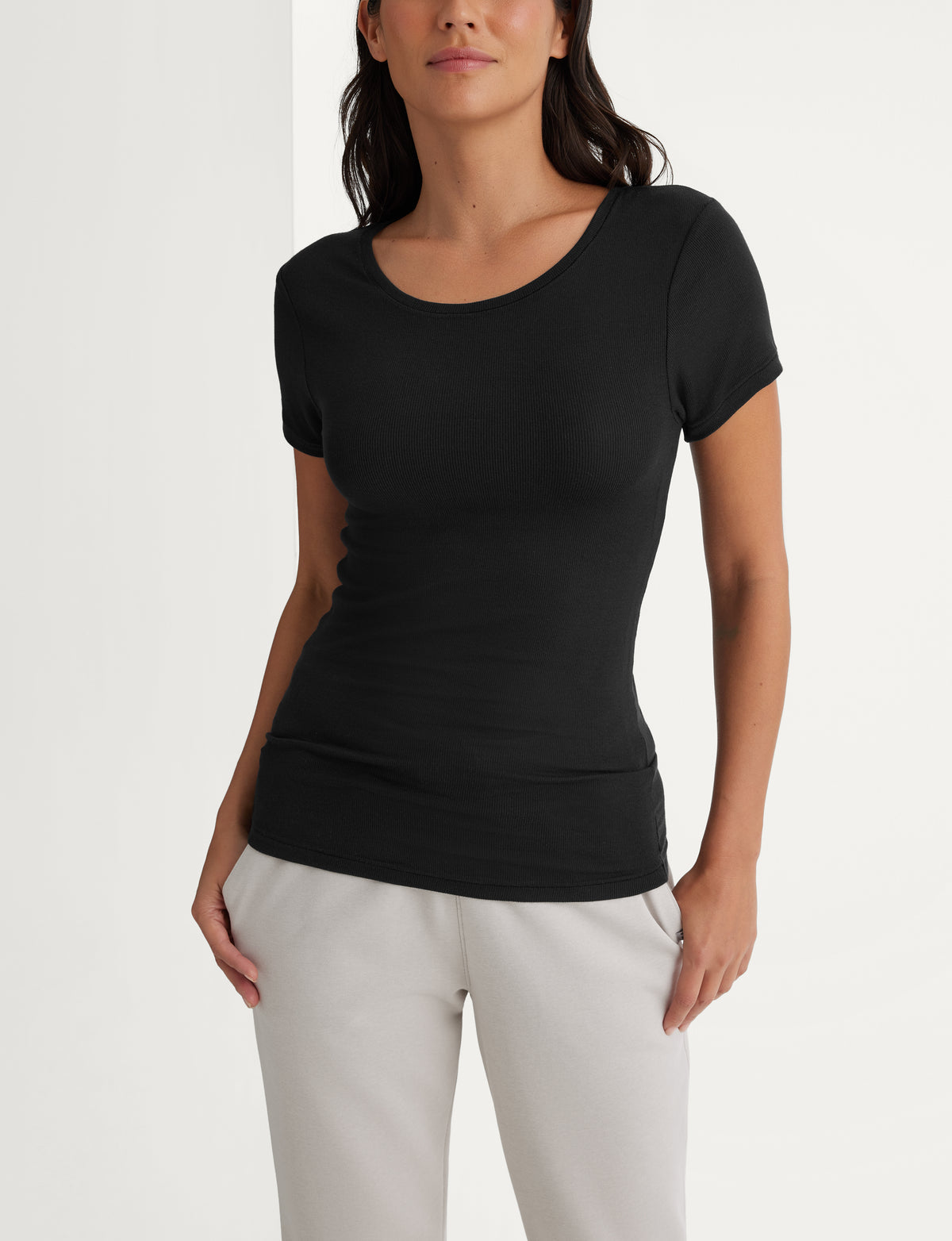 Women's Micro Rib Cap Sleeve T-Shirt