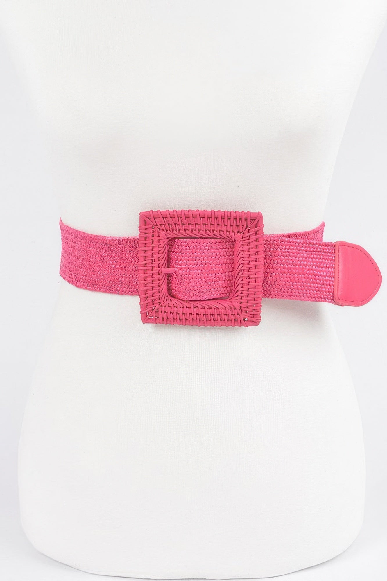 Square Straw Buckle Belt