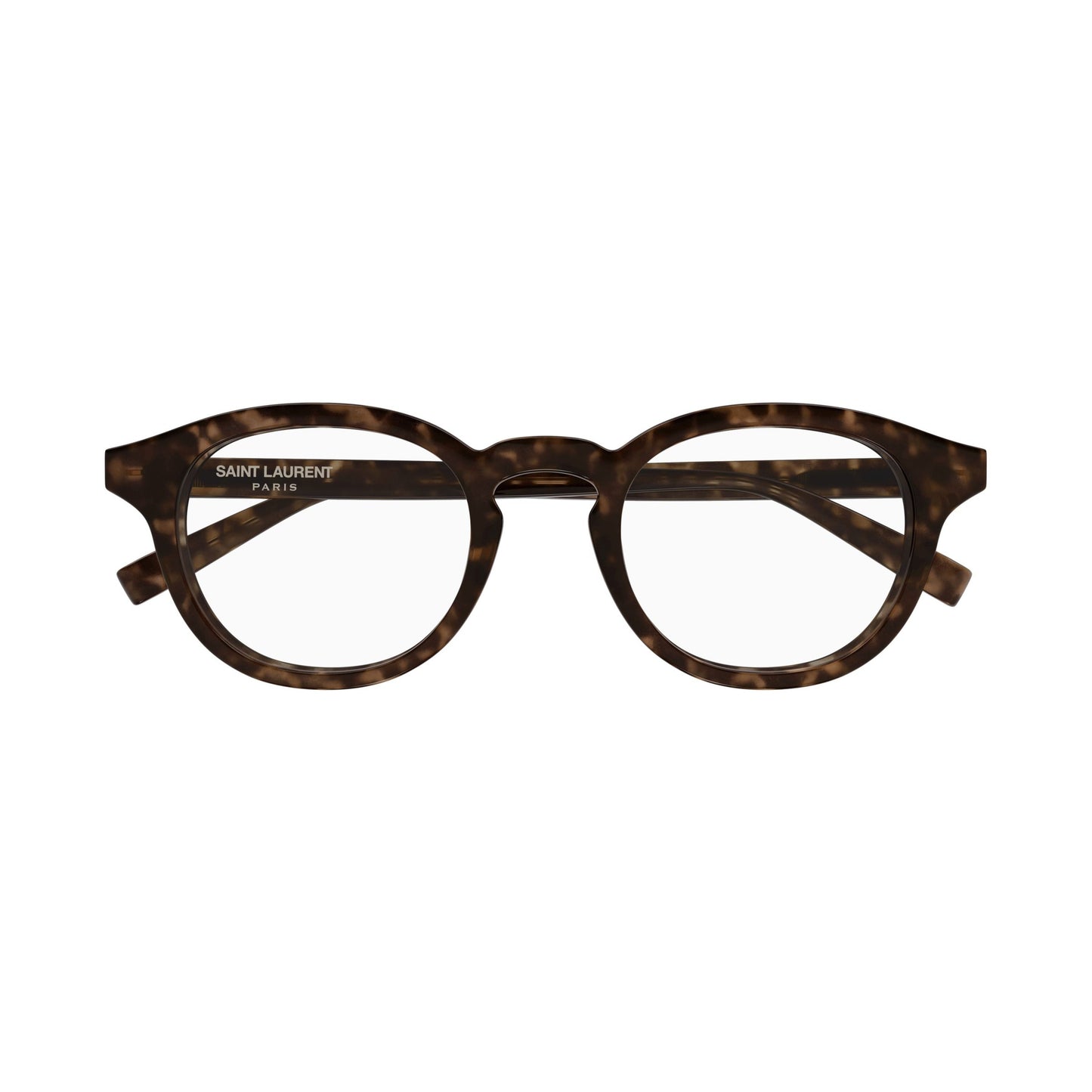 Round Tortoiseshell Frame Eyeglasses With Keyhole Bridge