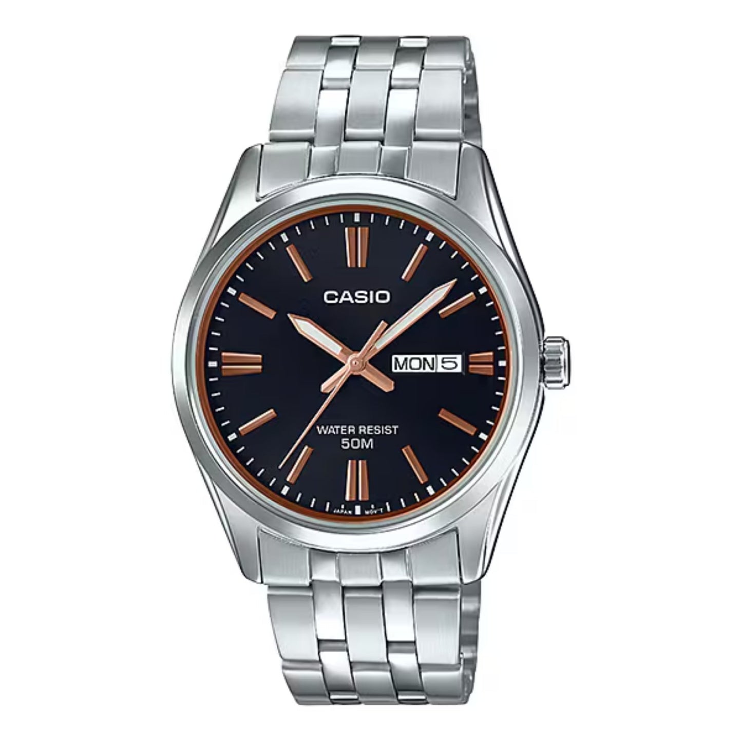 Casio Men’s Stainless Steel Analog Watch Black Dial - MTP-1335D-1A2V