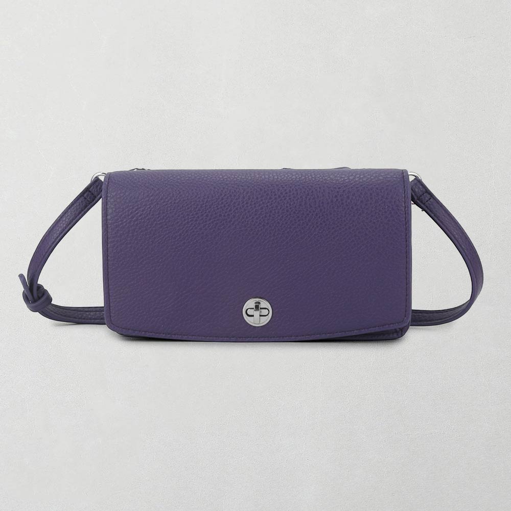 Faux Leather Crossbody Wallet Bag