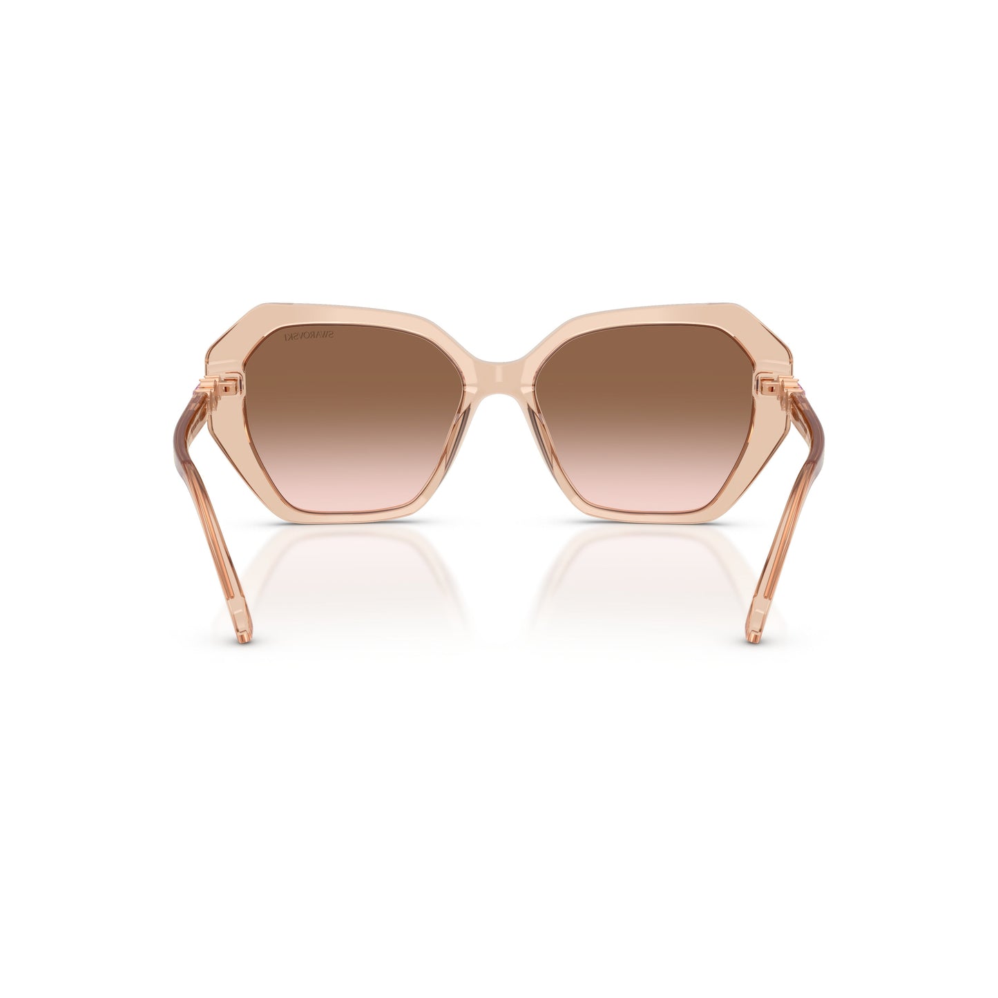 0Sk6017 Oversized Geometric Frame Sunglasses with Crystal Embellishments