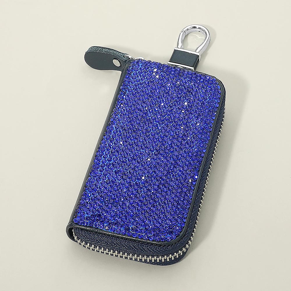Bling Faux Leather Key Wallet