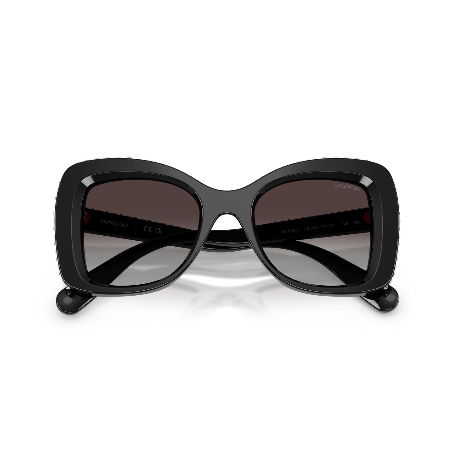 0Sk6062U Oversized Square Sunglasses with Crystal Accents