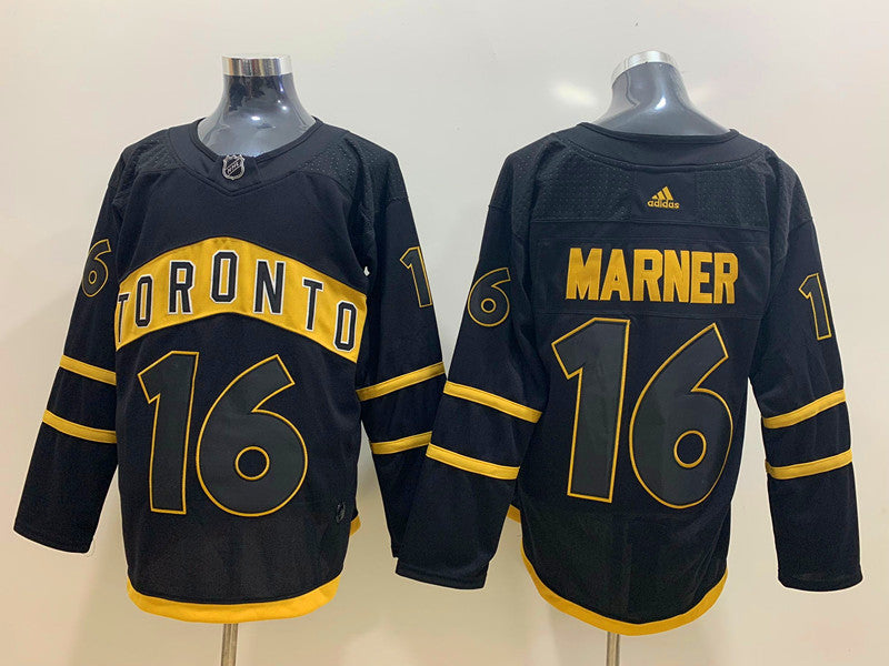 Men's Toronto Maple Leafs Mitch Marner #16 Black Game jersey