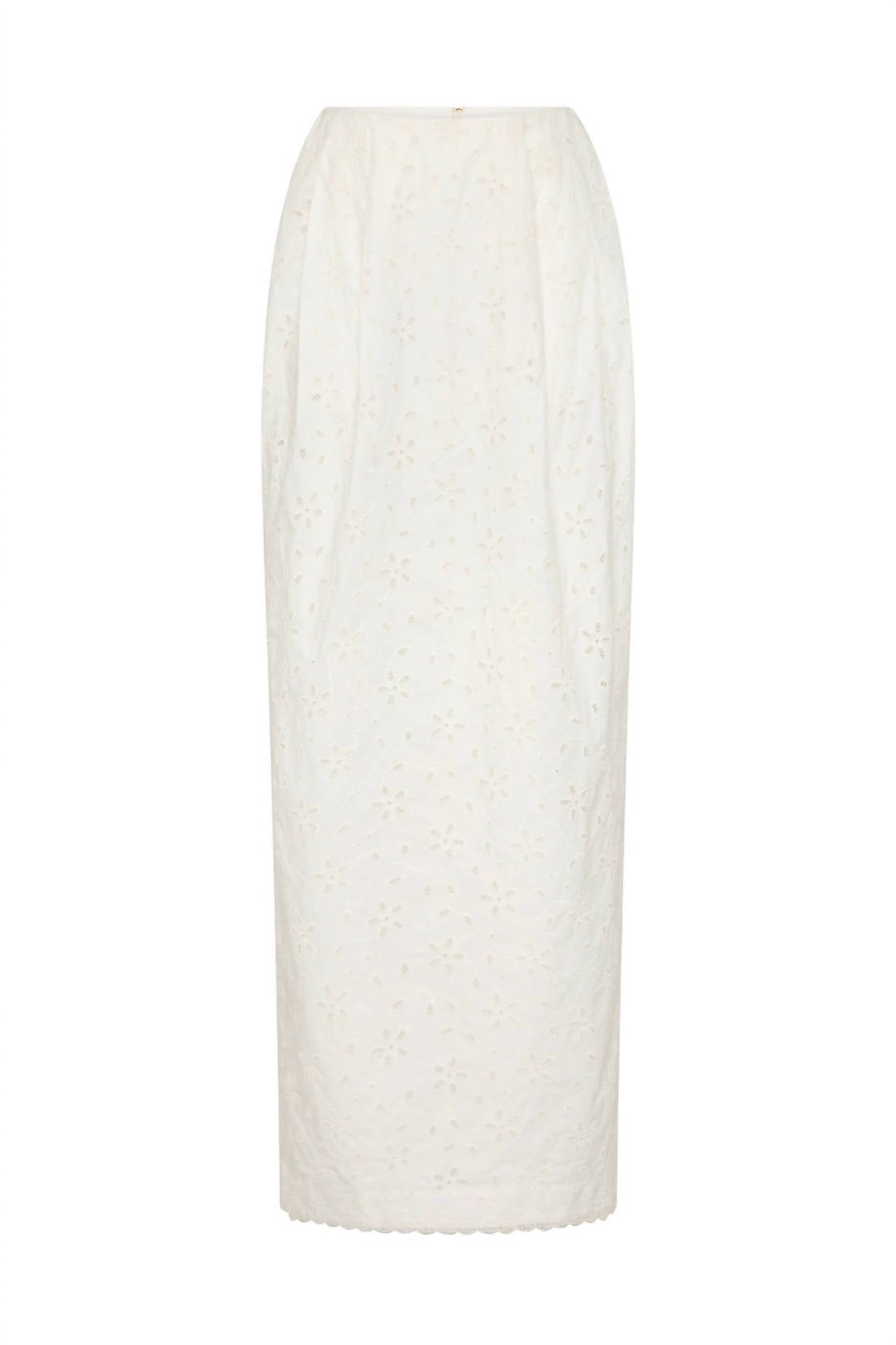 Salma Column Maxi Skirt In Vintage White