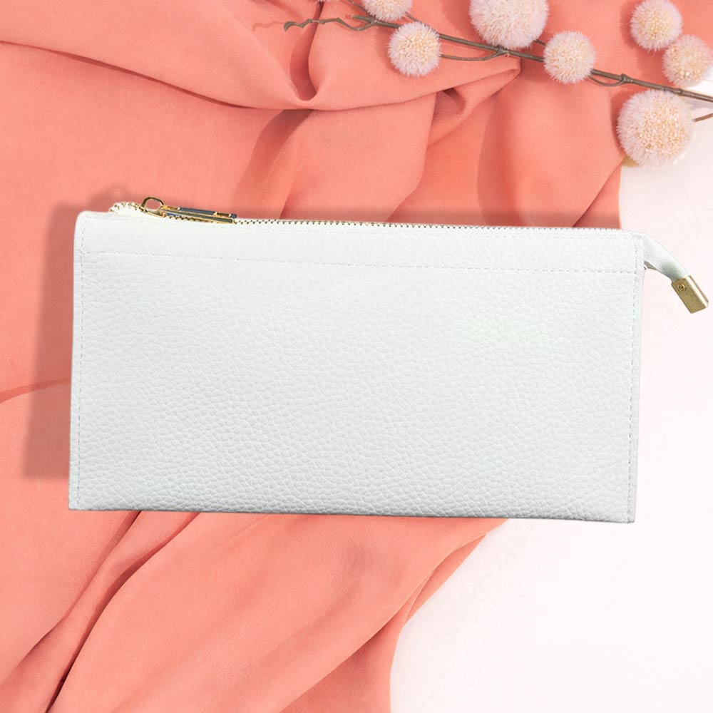 Faux Leather Slim Wallet Crossbody Bag