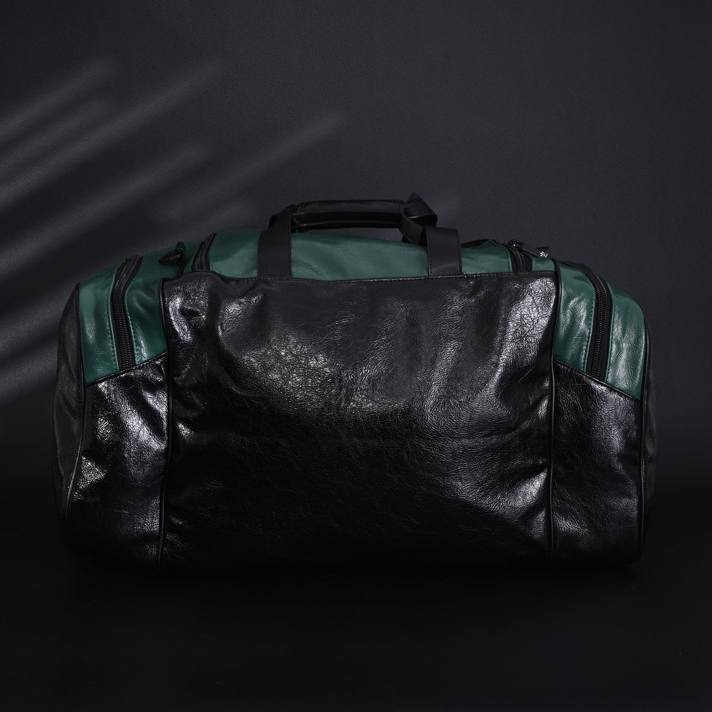 Balenciaga x adidas Large Duffel Travel Bag ¨C Black & Green with Trefoil Logo and Triple Stripes