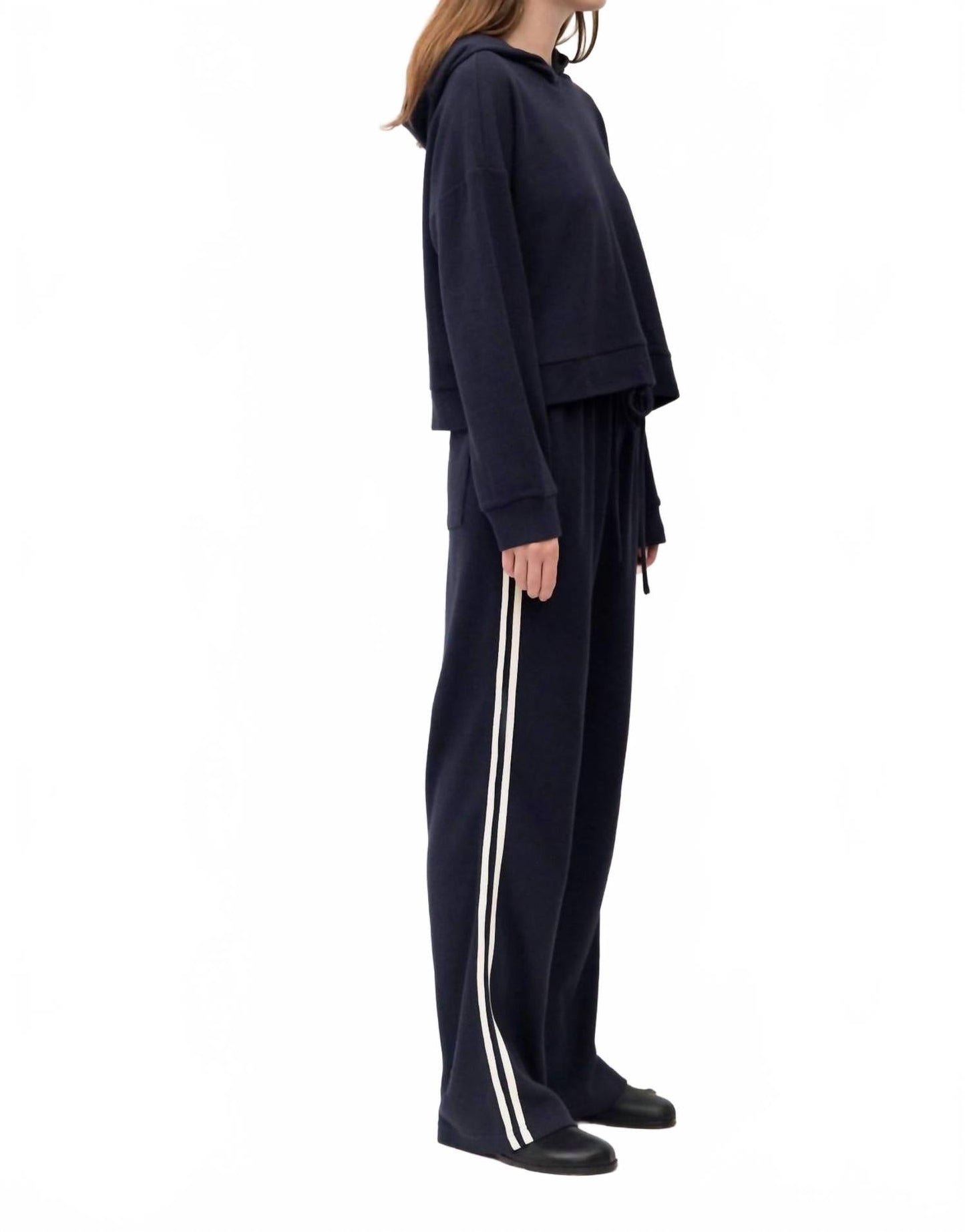 Enzo Long Sleeve Hoodie In Navy