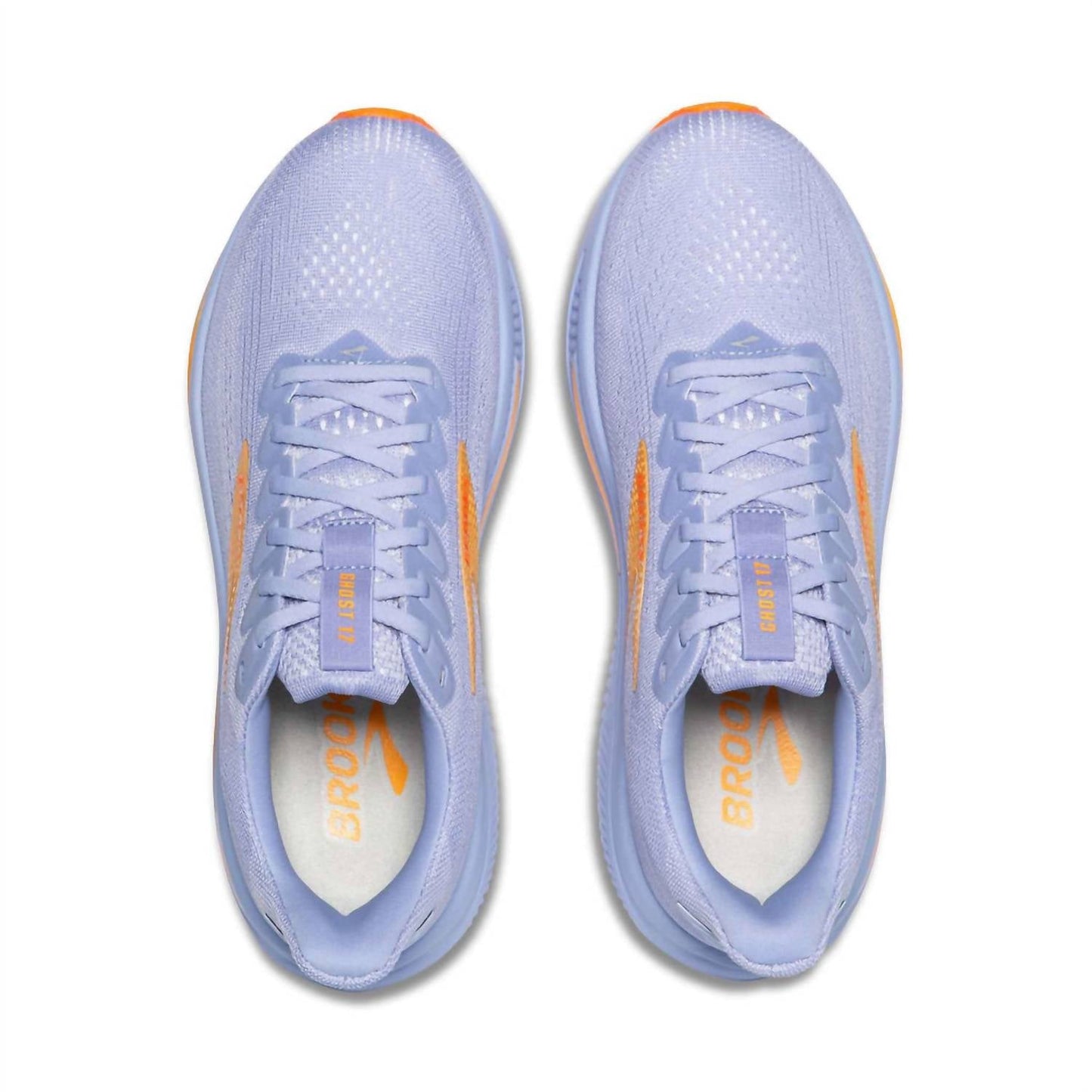 Women's Ghost 17 Shoe - Medium In Blue Heron/white/orange