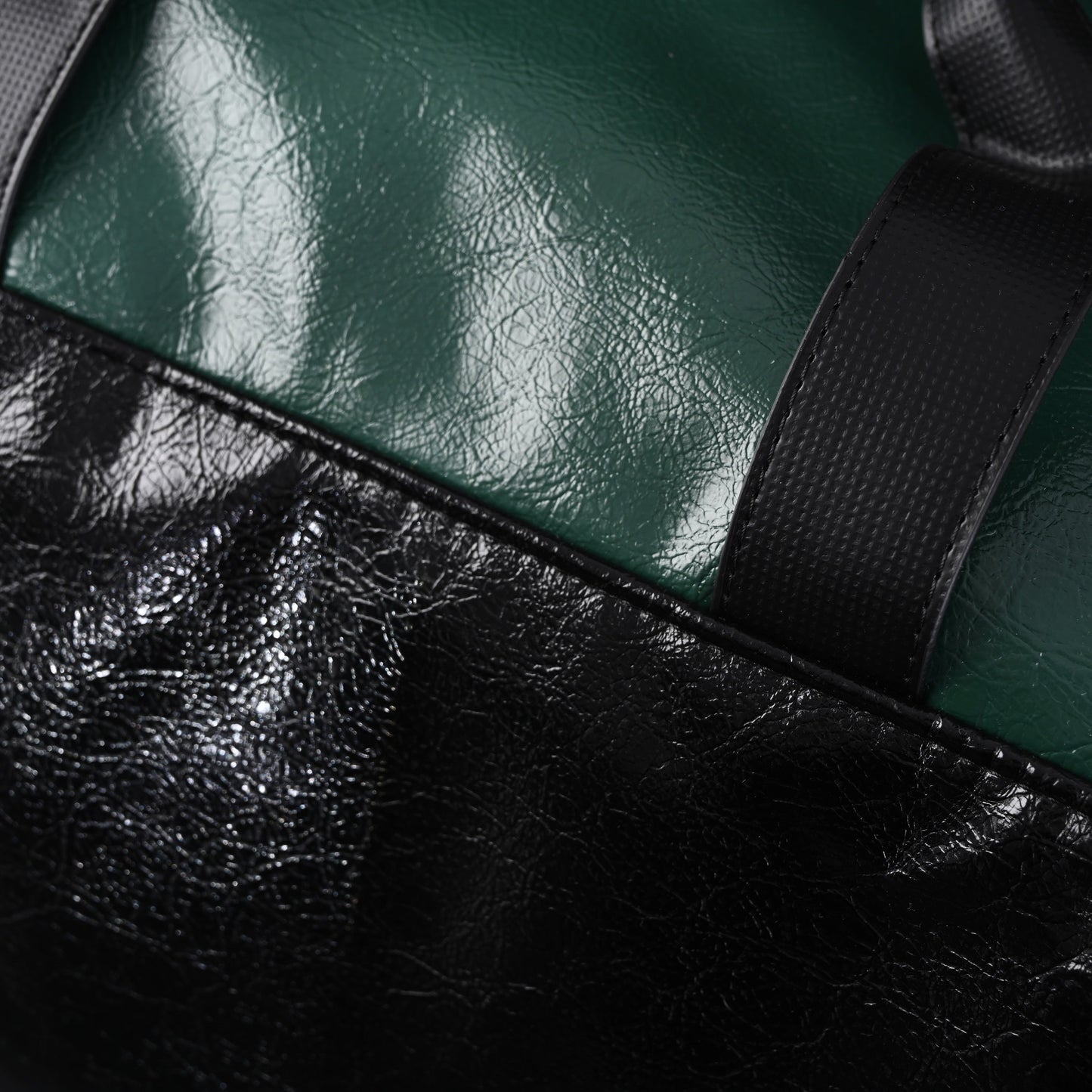 Balenciaga x adidas Large Duffel Travel Bag ¨C Black & Green with Trefoil Logo and Triple Stripes