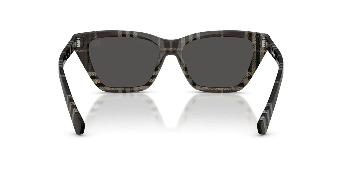 Women's Square Sunglasses In Grey Check