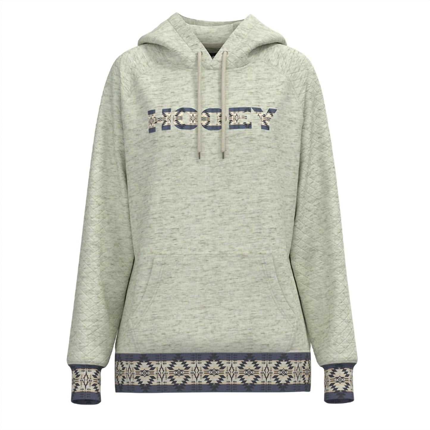 Women's Quilted Hoodie In Oatmeal