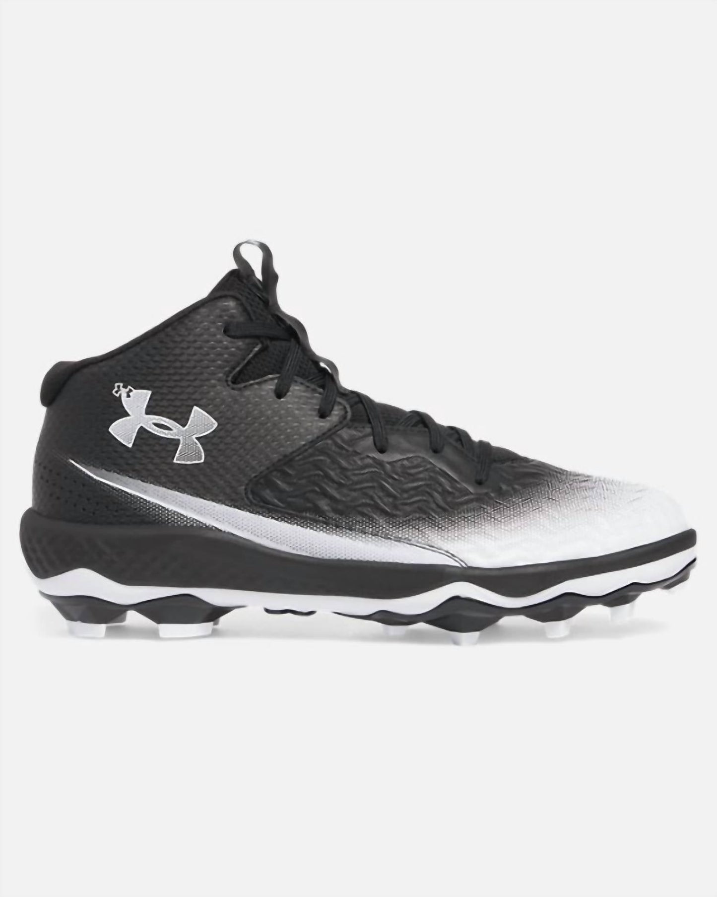 Men's Spotlight Mid Football Cleats In Black / White