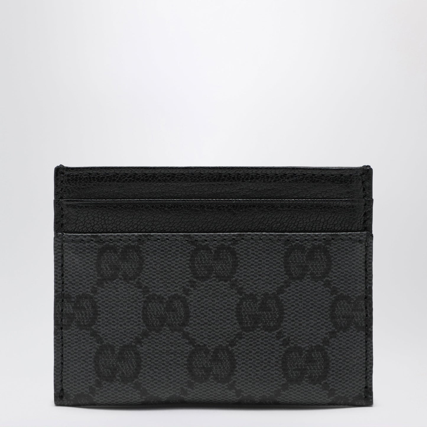 Gucci Essence Classic Card Holder In Black Gg Canvas Men
