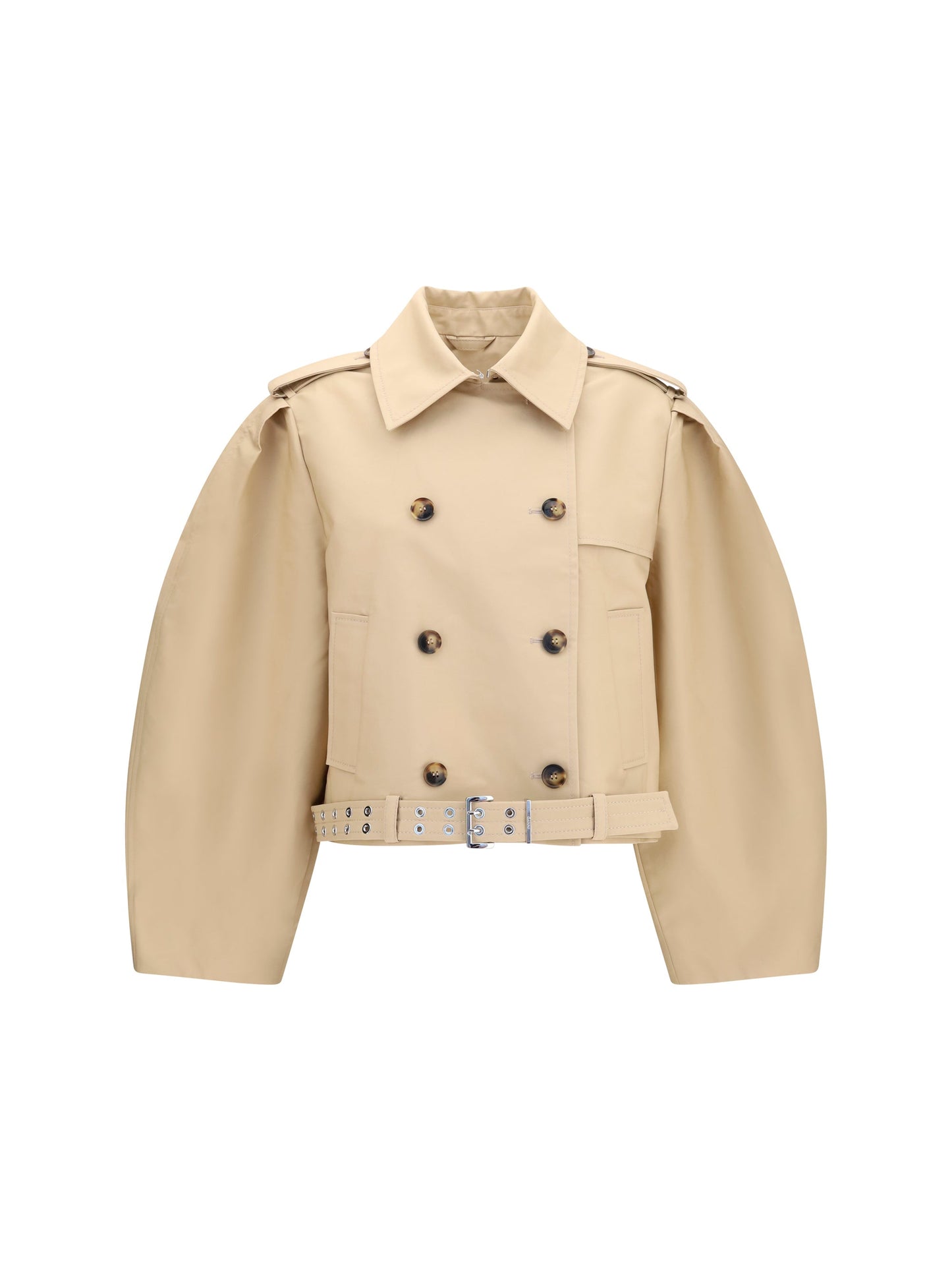 Ganni Women Double-Breasted Belted Jacket