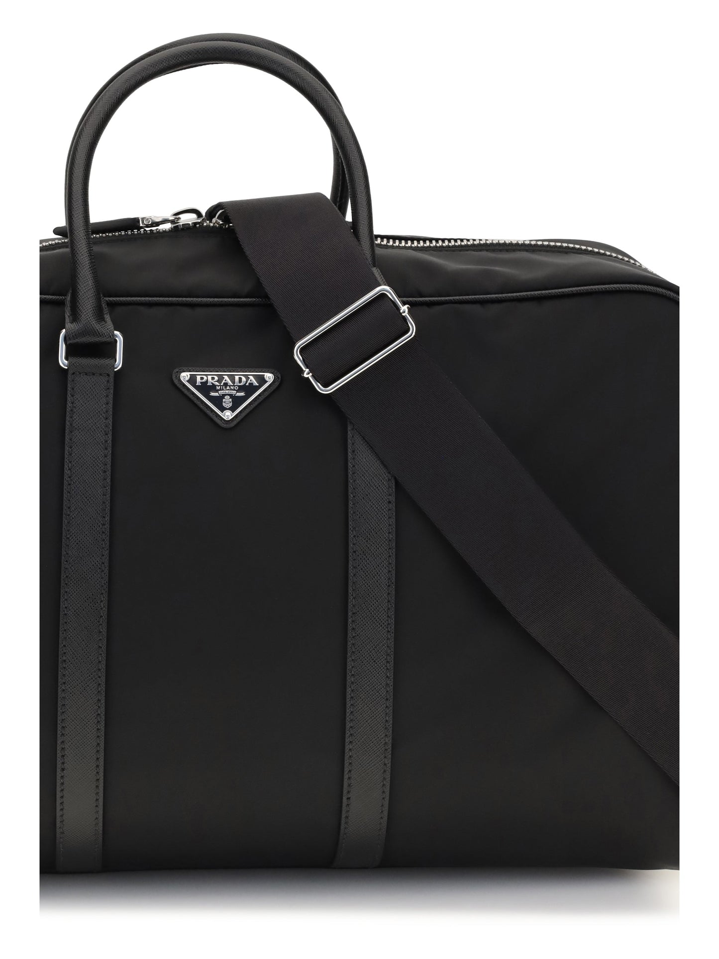 Prada Men Travel Bag In Re-Nylon And Saffiano