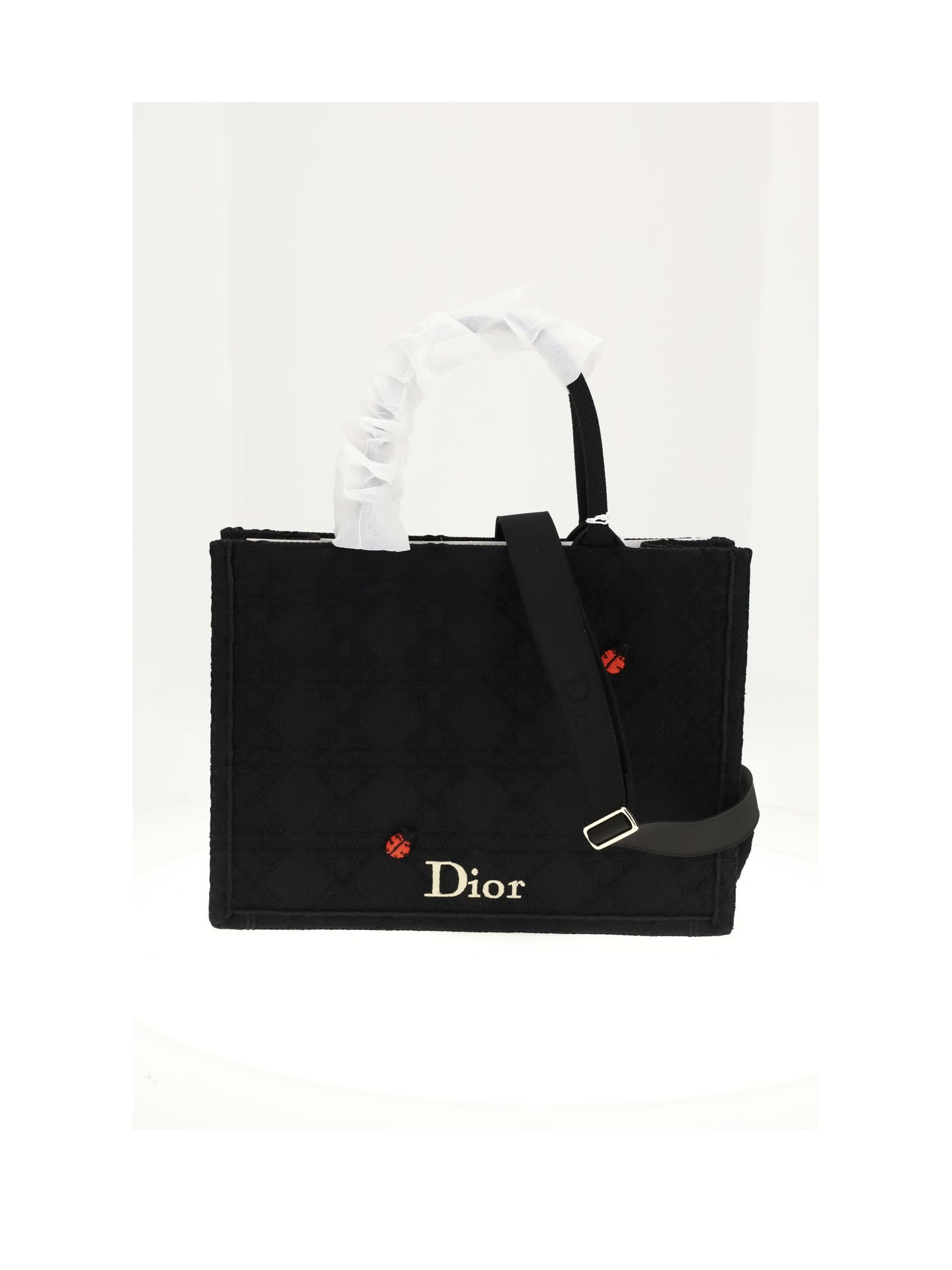 Dior Women Medium Booktote Raffia Cannage With Lady