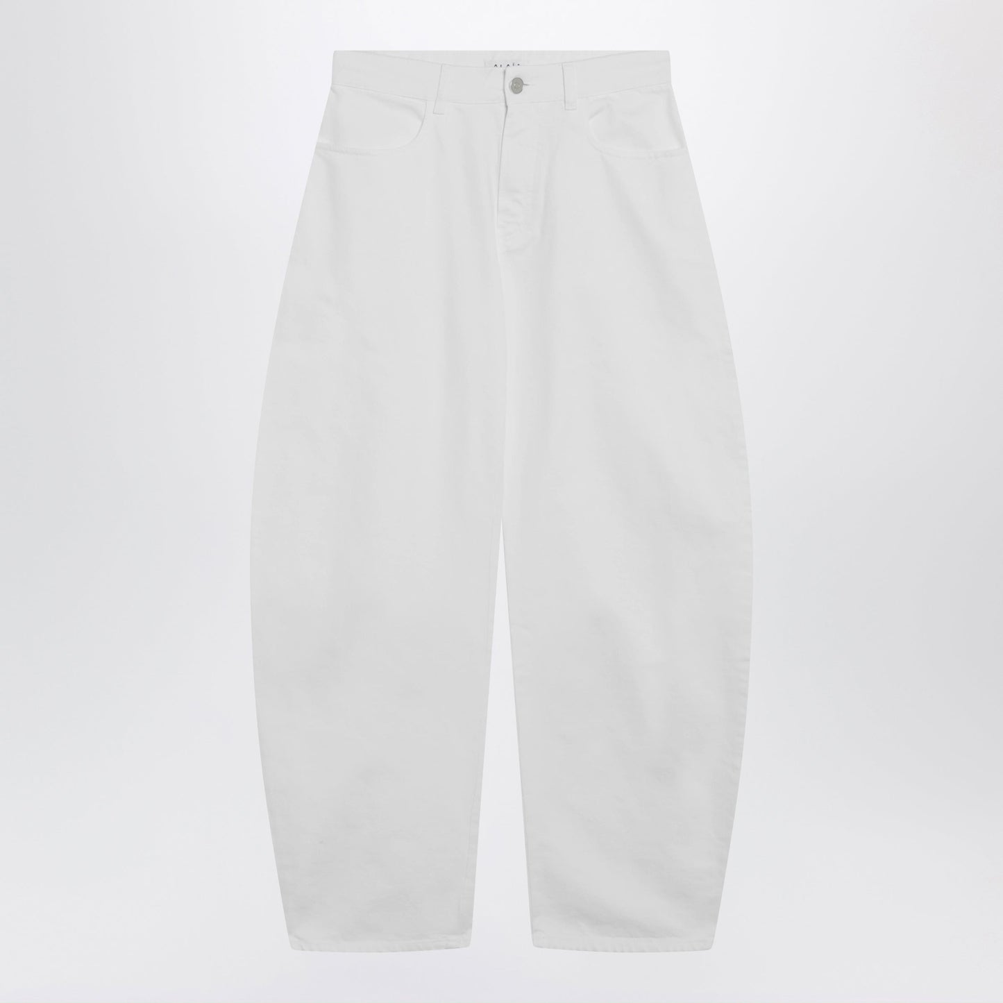 Alaia Low-Rise Rounded Jeans In White Denim Women