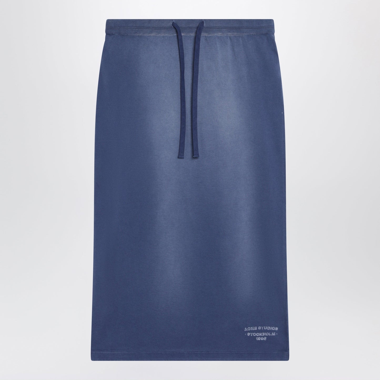 Acne Studios Navy Blue Cotton Skirt With A Splatter Effect Women
