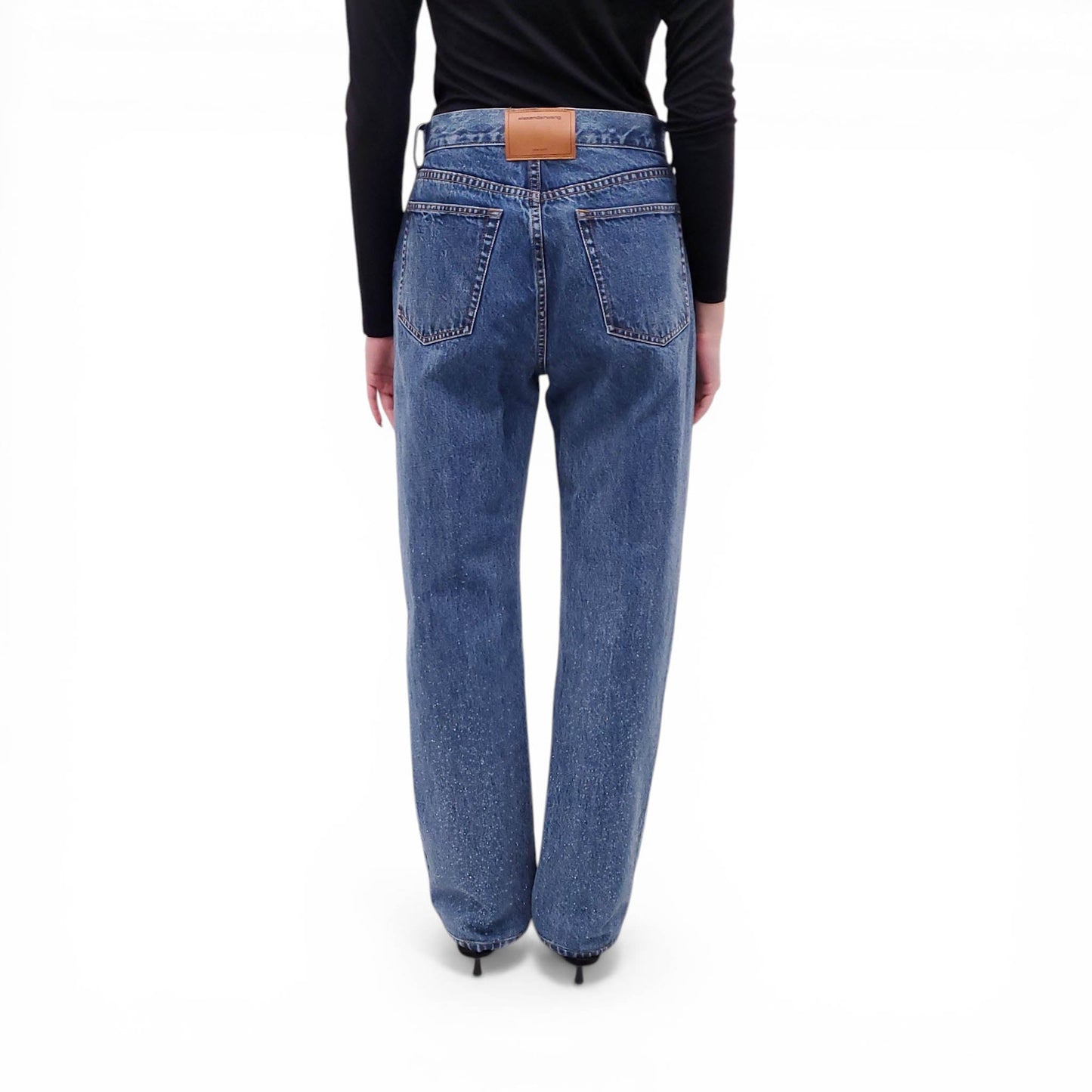 ALEXANDERWANG CRYSTAL EMBELLISHED JEANS - SIZE 28