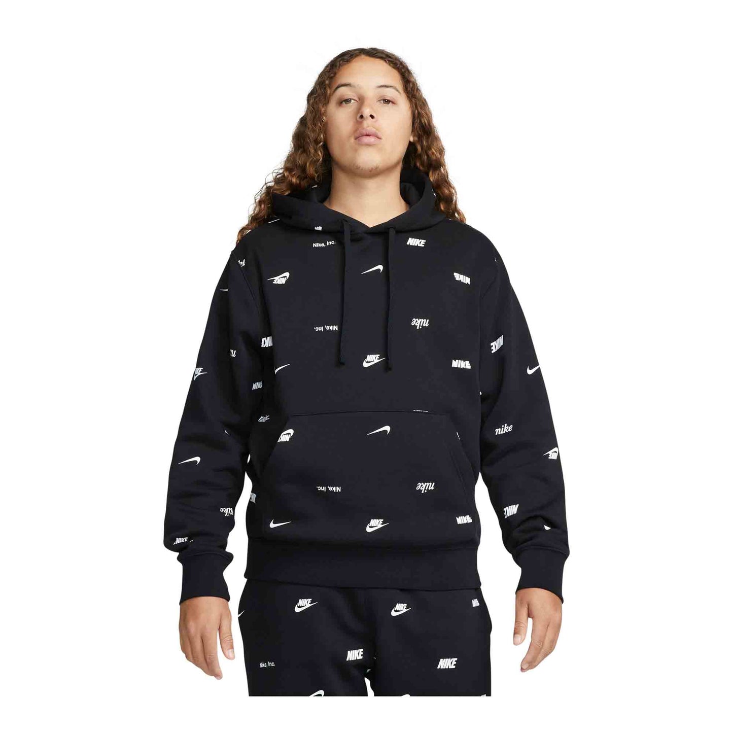 Nike Club Fleece Men's Allover Print Pullover Hoodie