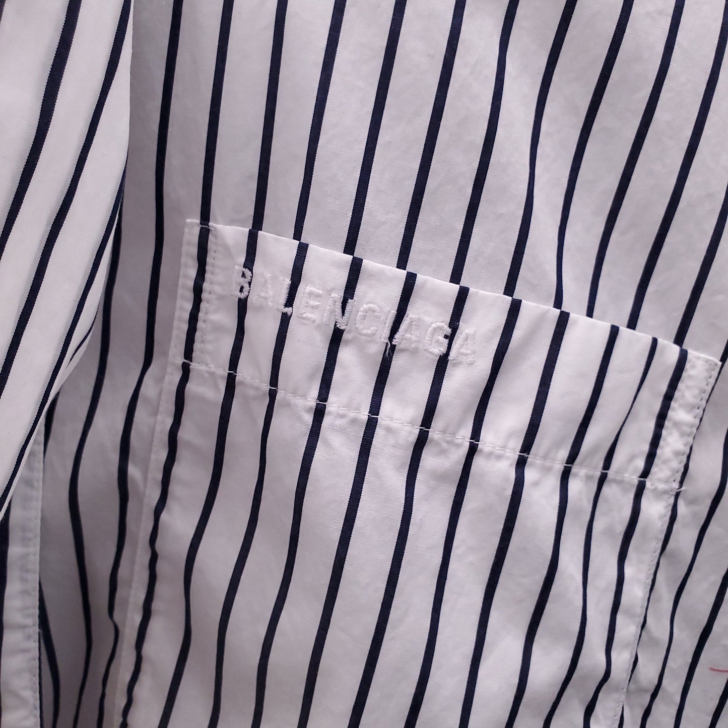 BALENCIAGA STRIPED OVERSZIED BLOUSE - SIZE 36
