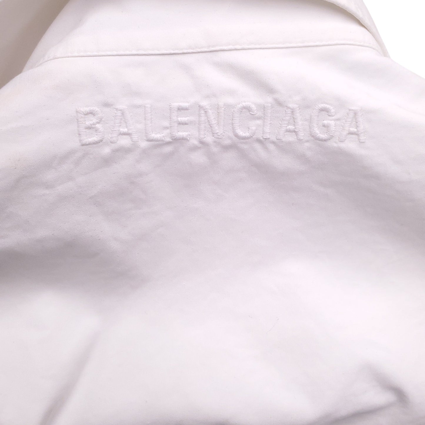 BALENCIAGA WHITE OVERSIZED SHIRT DRESS - SIZE 36