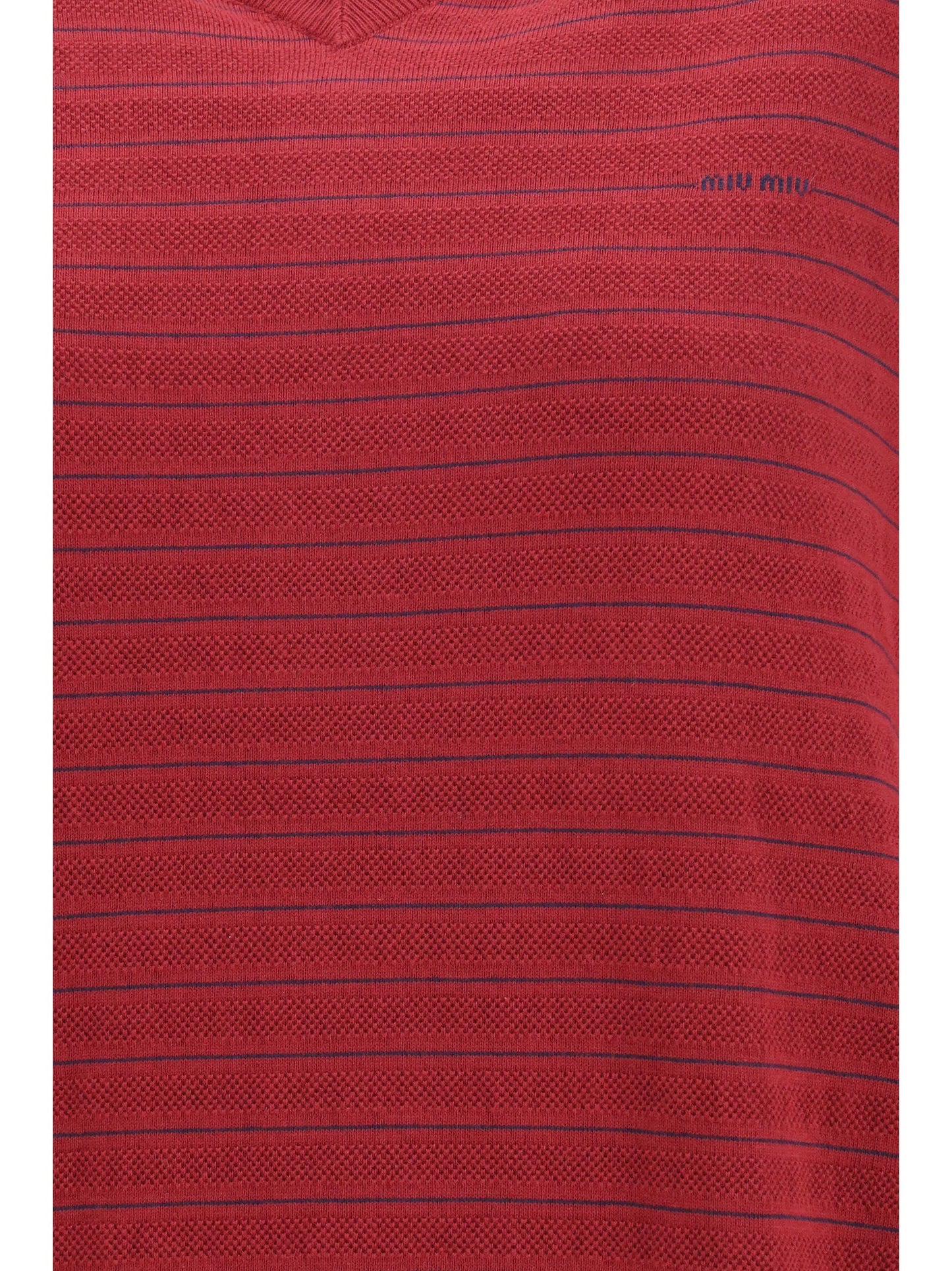 Miu Miu Women Cotton V-Neck Sweater