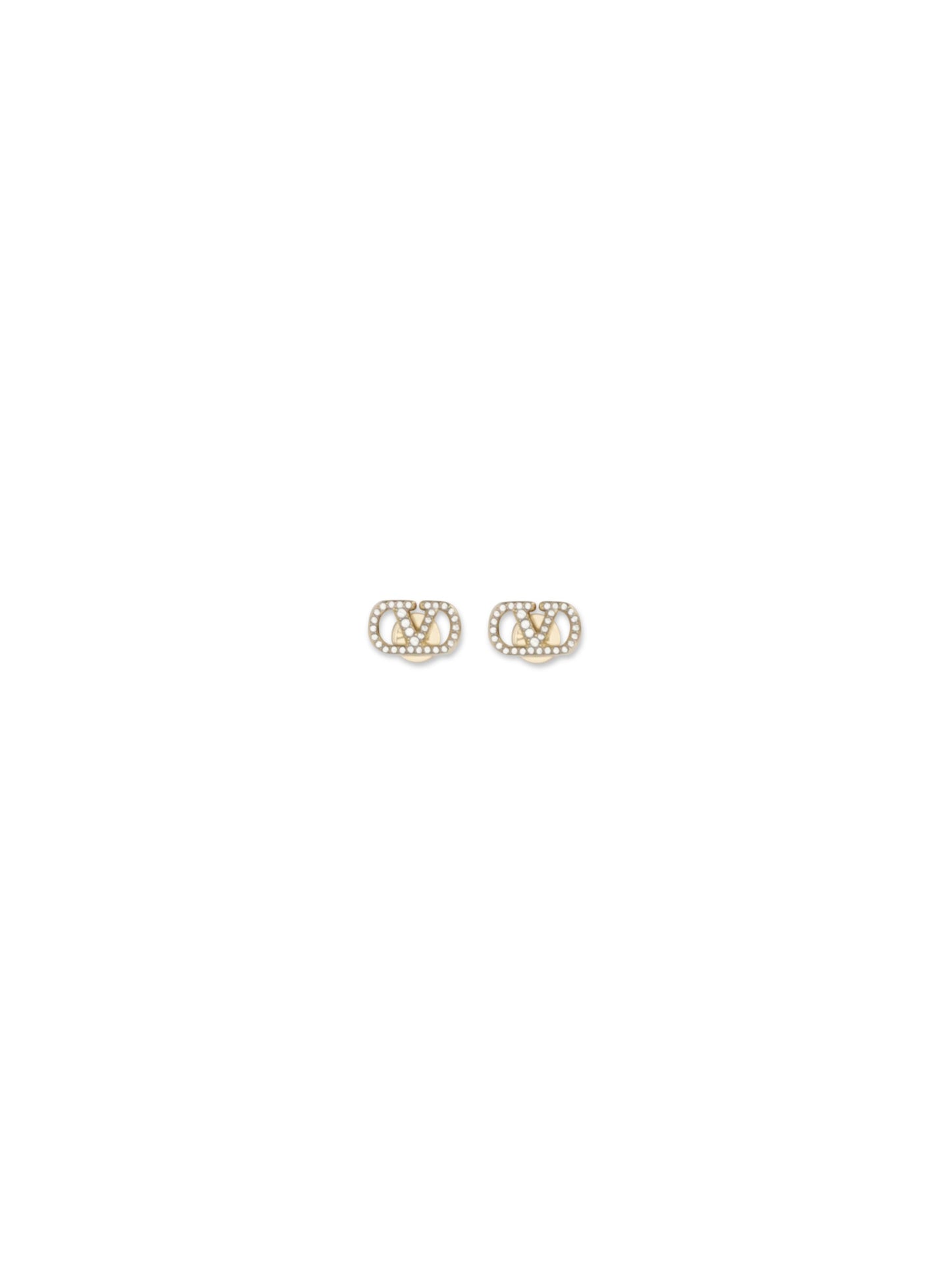 Valentino Garavani Women Vlogo Signature Earrings In Metal And Swarovski Crystals
