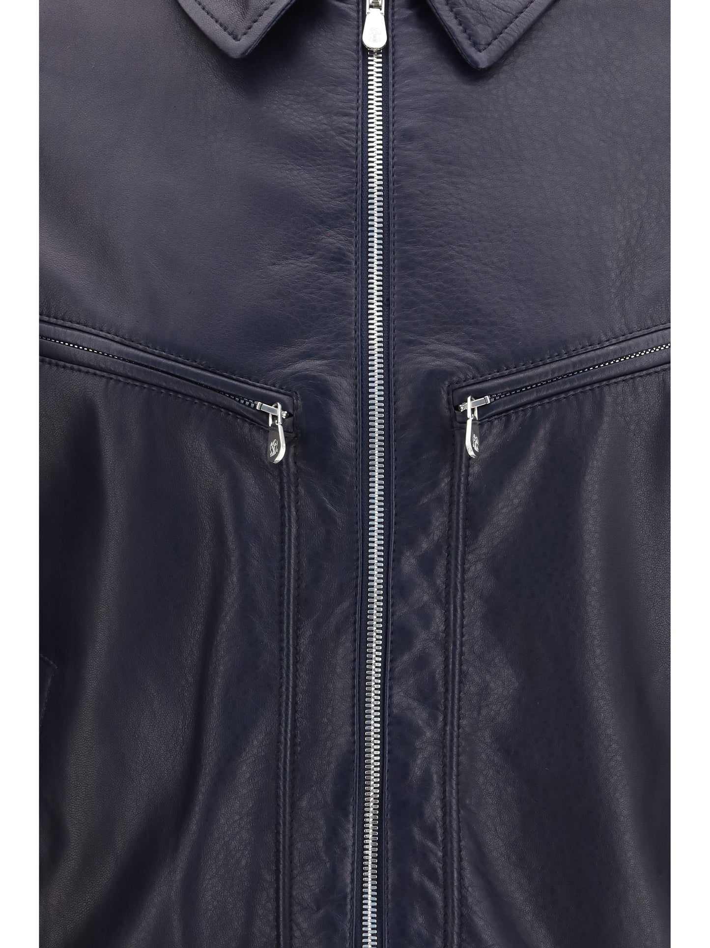 Brunello Cucinelli Men Leather And Knit Jacket