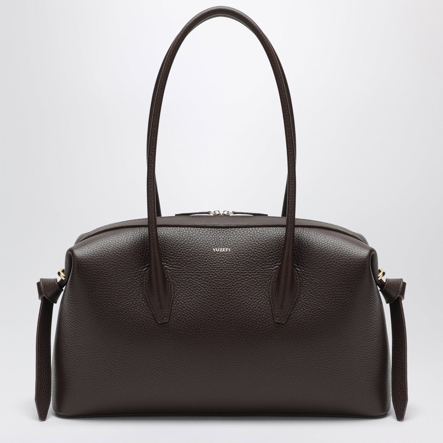 Yuzefi Brioche Duffle Bag In Espresso Pebble-Grained Leather Women