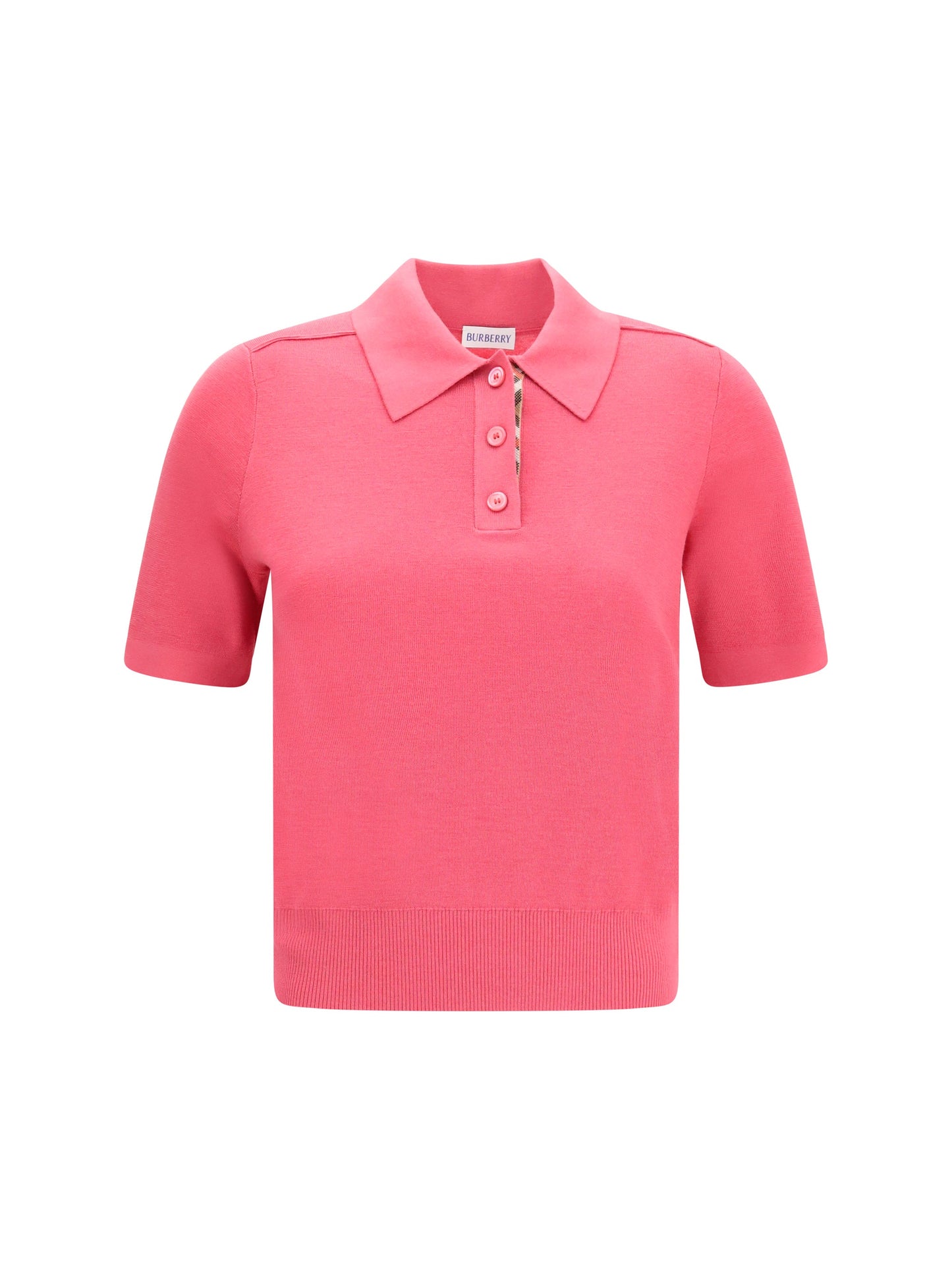Burberry Women Wool Polo With Check Details