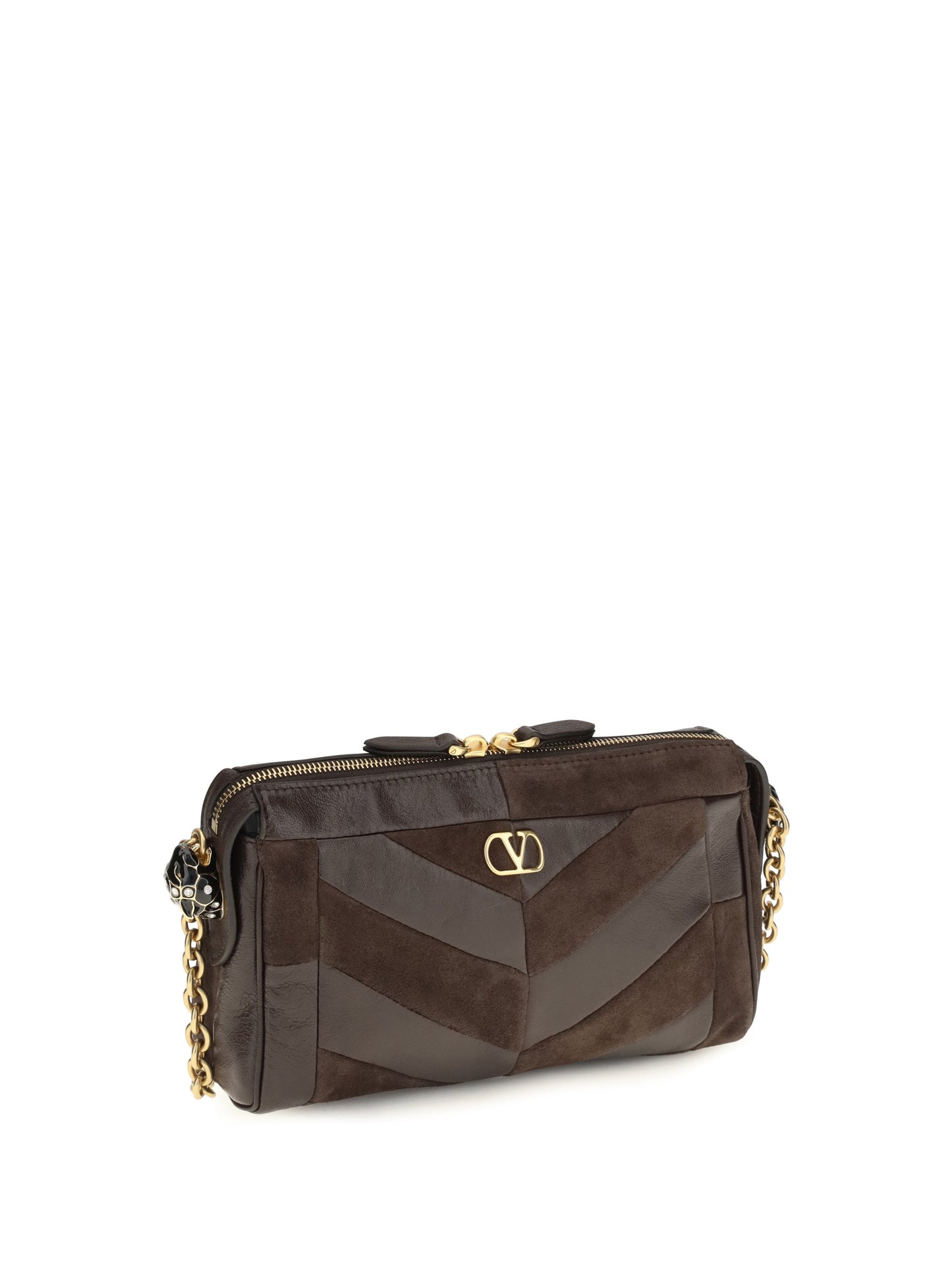 Valentino Garavani Women Panthea Shoulder Bag Chevron Pattern