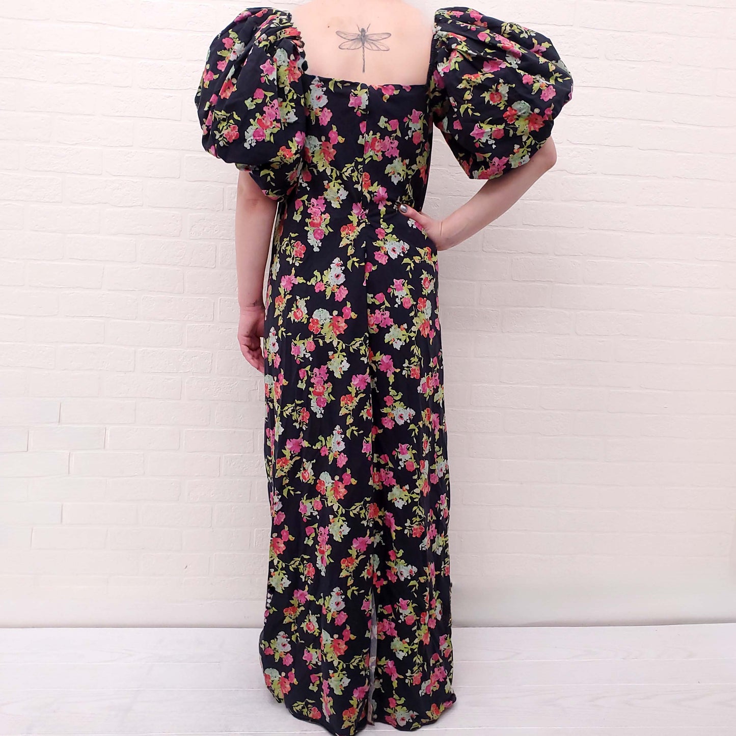 CAROLINE CONSTAS FLORAL BUSTIER DRESS - SIZE M
