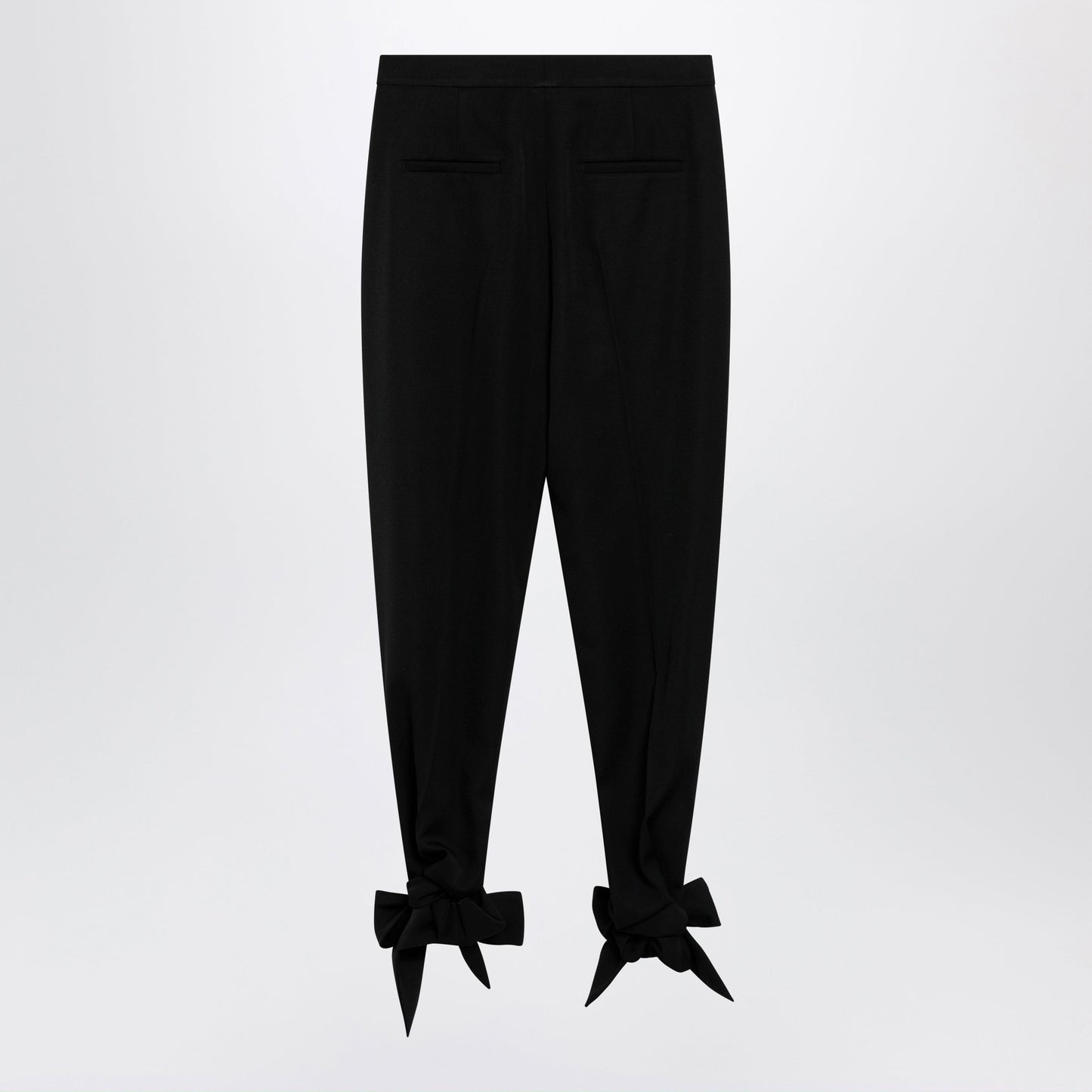 Chloe Black Pleated Fluid Crãªpe De Chine Trousers Women