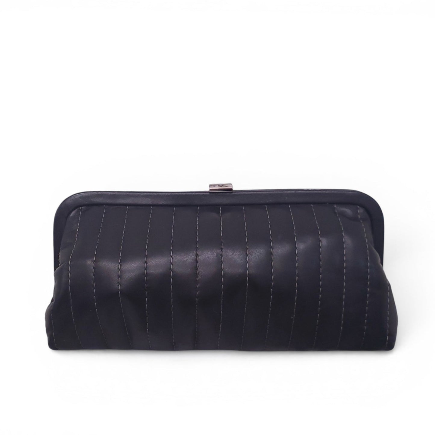 CHANEL BLACK MADEMOISELLE LIGNE CLUTCH
