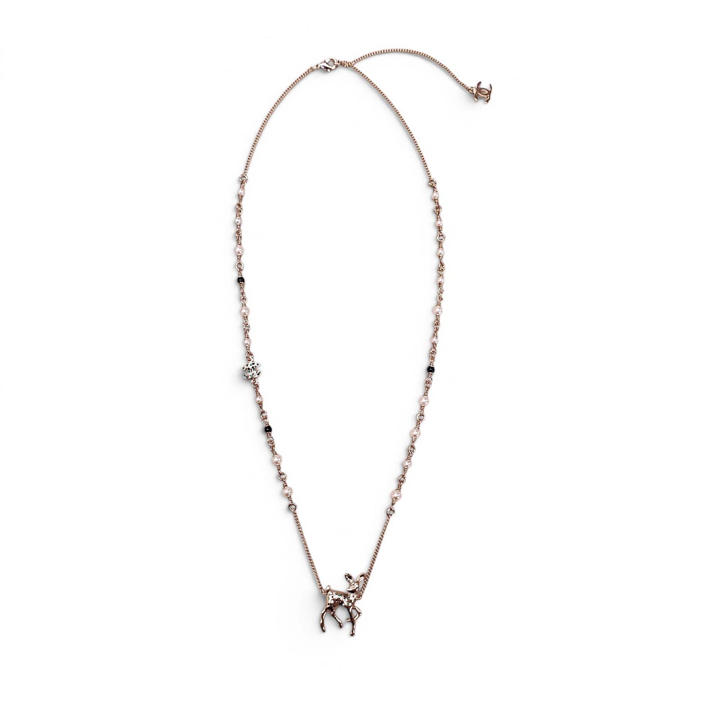 CHANEL DEER PENDANT NECKLACE