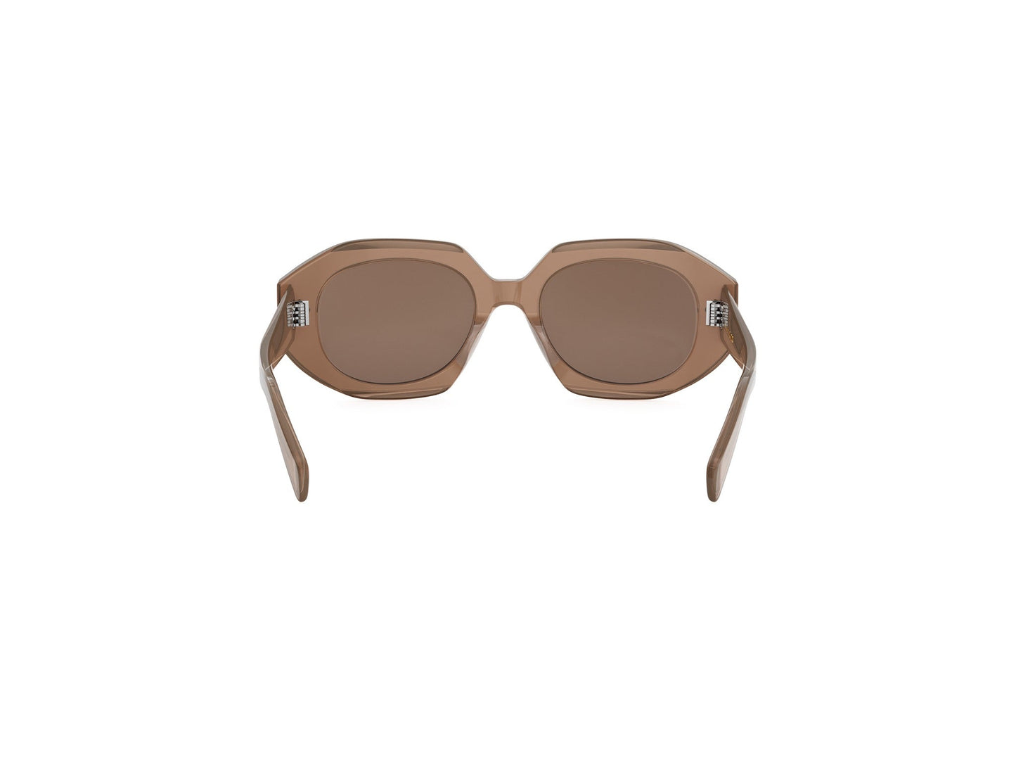 Brown Geometric Acetate Sunglasses