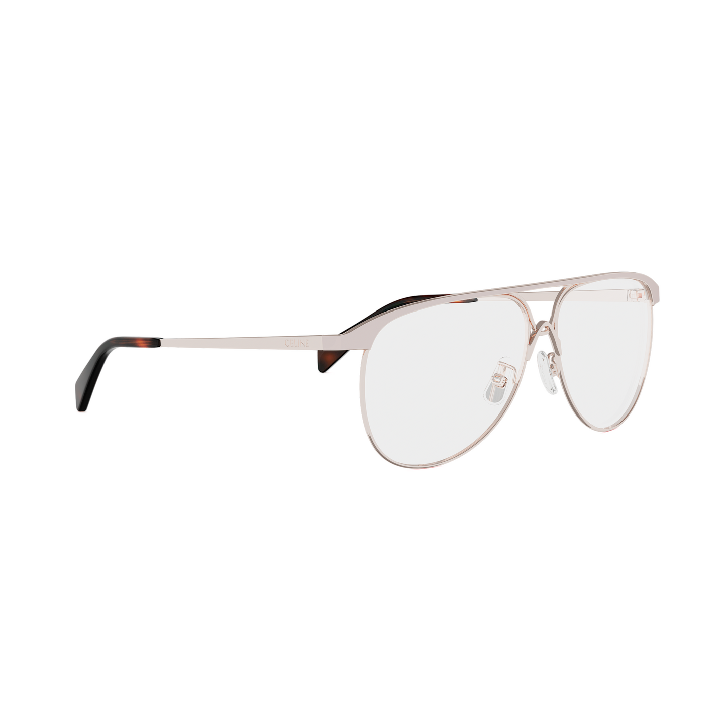 Semi-Shiny Metal Pilot Eyeglasses