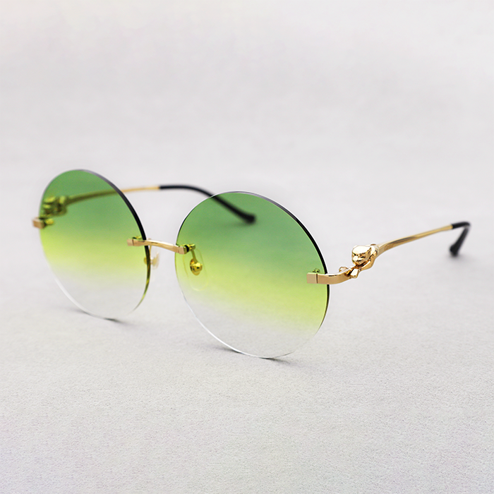 Cartier Custom Panthère Round Sunglasses by MEG