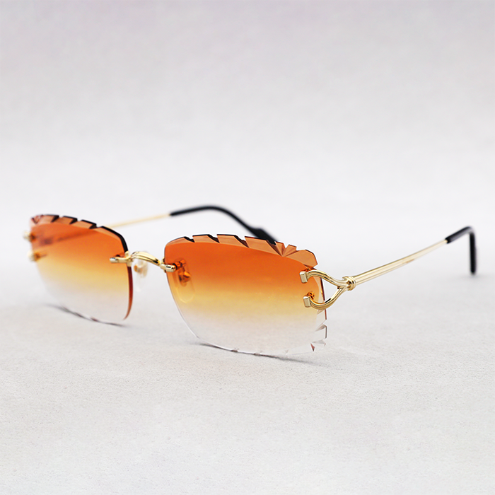 Cartier Custom Double C Godron Gold Brooklyn Sunglasses by MEG