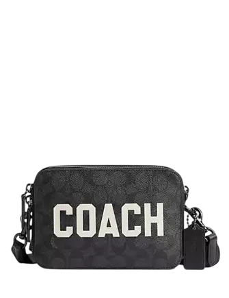 Coach Charter Crossbody Bag 19 In Signature Canvas With Coach Graphic