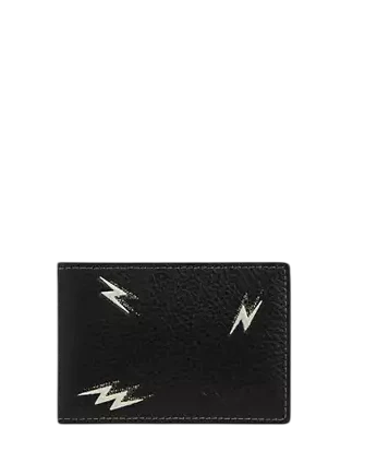Coach Compact Billfold With Lightning Bolt Print
