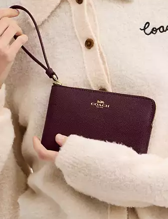 Coach Corner Zip Wristlet