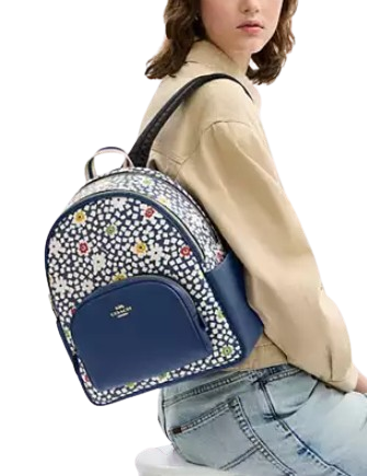 Coach Court Backpack With Floral Print