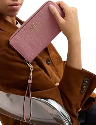 Coach Long Zip Around Wallet In Signature Leather
