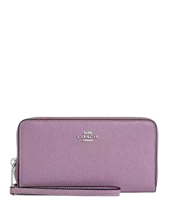 Coach Long Zip Around Wallet With Detachable Card Case